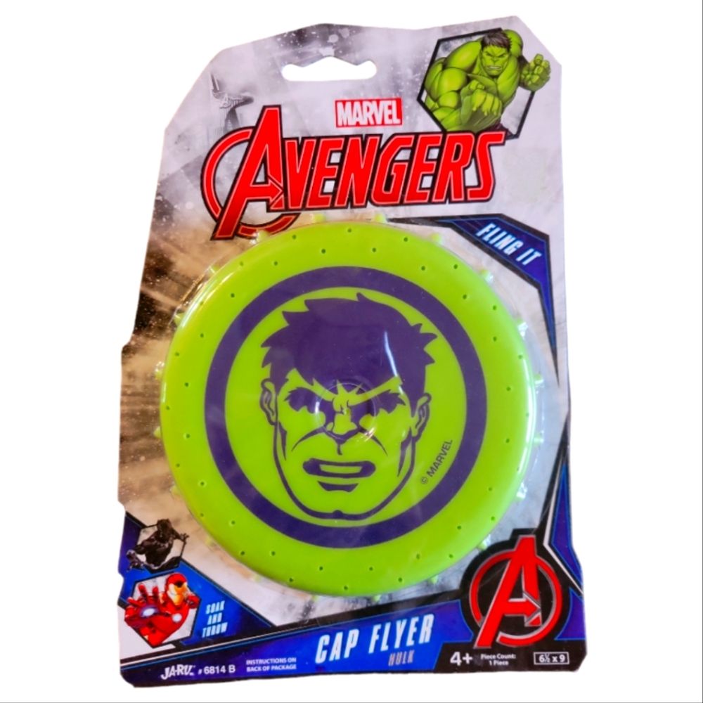 Marvel Avengers Hulk Cap Flyer Jaru Water Sports Frisbee Toy 4+